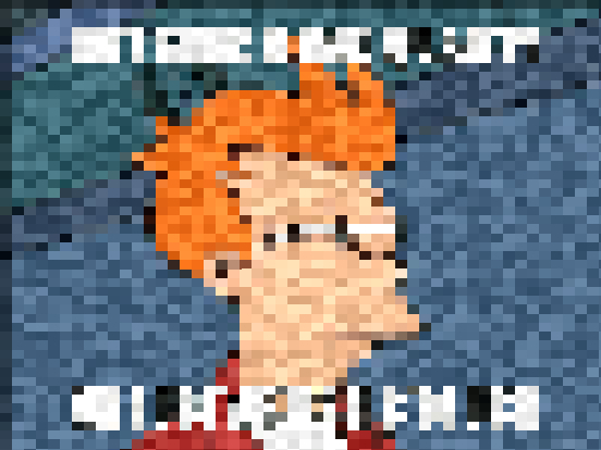 image converted to pixel art style